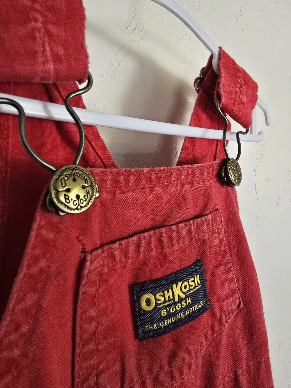 OshKosh B'gosh Red Corduroy Toddler Overalls with Front Pocket